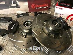 RENAULT CLIO SPORT 172 182 BRAKE DISC BRAKE PADS BREMBO DRILLED GROOVED  FRONT