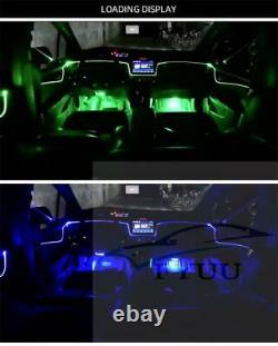 1 In 9 NO Threading Ambient Light Car Atmosphere Light Lamp APP Control 64Colors