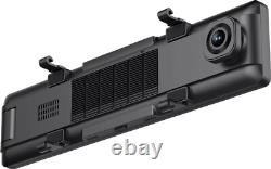 11.26in 3 Lens Dash Cam Car Mirror DVR Video Recorder Front Inside Rear Cameras