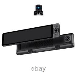 11.26in 3 Lens Dash Cam Car Mirror DVR Video Recorder Front Inside Rear Cameras