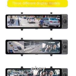 11.26in 3 Lens Dash Cam Car Mirror DVR Video Recorder Front Inside Rear Cameras
