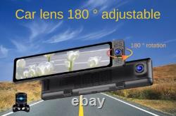 11.26in 3 Lens Dash Cam Car Mirror DVR Video Recorder Front Inside Rear Cameras