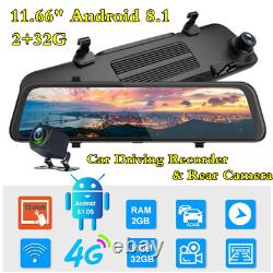 11.66 Android 8.1 2 32G Car Rear View Mirror Dash Camera DVR GPS ADAS WIFI 4G