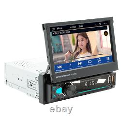 1Din Car Radio Bluetooth Head Unit Screen Video Player CarPlay Android Auto USB