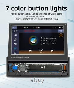 1Din Car Radio Bluetooth Head Unit Screen Video Player CarPlay Android Auto USB