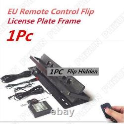 1x EU Remote Control Flip License Plate Frame Car Number Plate Turn Shift Blinds