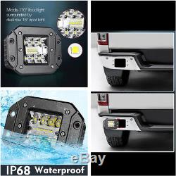 1x Flush Mount Work Light Pods 4.8 LED 120W 9600LM SUV UTE Bumper Reverse Lamps