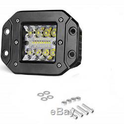 1x Flush Mount Work Light Pods 4.8 LED 120W 9600LM SUV UTE Bumper Reverse Lamps