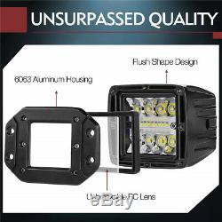 1x Flush Mount Work Light Pods 4.8 LED 120W 9600LM SUV UTE Bumper Reverse Lamps