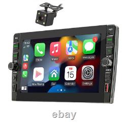 2 Din Car Stereo Radio Bluetooth FM GPS Navigation Multimedia Player WithRear Cam
