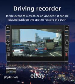 2 Din Car Stereo Radio Bluetooth FM GPS Navigation Multimedia Player WithRear Cam