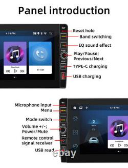 2 Din Car Stereo Radio Bluetooth FM GPS Navigation Multimedia Player WithRear Cam