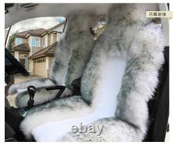 2× Single Front Seat Cover Cushion Genuine Australian Sheepskin Fur 54.3×24.8 in