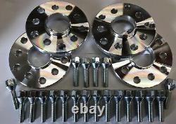 20mm ALLOY WHEEL SPACERS 60.1 + M14X1.5 SILVER BOLTS FOR RENAULT 5X108