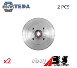 2880-s Brake Drum Pair Set Rear Abs 2pcs For Renault Clio Ii, Thalia I, Thalia II