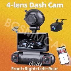 2K HD Car DVR Camera Video Recorder 4 Lens Dash Cam G-senor Loop Recording 170°