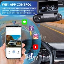 2K HD Car DVR Camera Video Recorder 4 Lens Dash Cam G-senor Loop Recording 170°