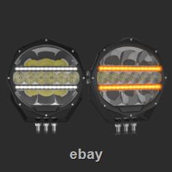 2X Fit Scania Volvo DAF MAN Truck 24v 9 Round Full Led Spot Fog Drl SpotLight