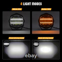 2X Fit Scania Volvo DAF MAN Truck 24v 9 Round Full Led Spot Fog Drl SpotLight