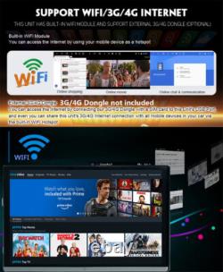 2x 14'' Headrest TV Monitor 2+32GB Bluetooth WIFI 4K Rotatable Screen Octa-core