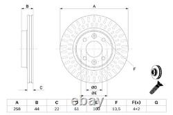 2x BRAKE DISC 0 986 479 A86 FOR RENAULT CLIO/IV/Grandtour/MIO/Hatchback/Van 0.9L