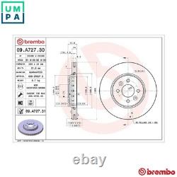 2x BRAKE DISC 09. A727.31 FOR RENAULT CLIO/V/III WIND SCÉNIC/VAN/GRAND/MPV ZOE
