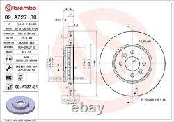 2x BRAKE DISC 09. A727.31 FOR RENAULT CLIO/V/III WIND SCÉNIC/VAN/GRAND/MPV ZOE