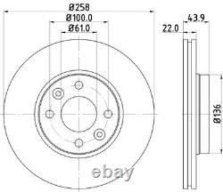 2x BRAKE DISC 8DD 355 118-491 FOR RENAULT CLIO/IV/MIO/Grandtour/Sport/Tourer
