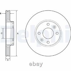 2x BRAKE DISC BG4459C FOR RENAULT LODGY LOGAN/STEPWAY/II LUTECIA/IV CLIO/Sport