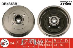 2x BRAKE DRUM DB4363B FOR RENAULT CLIO/III/EURO/CAMPUS/Hatchback/Van/Sportour