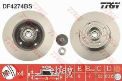 2x New Brake Disc For Renault Nissan Megane II Bm0 1 Cm0 1 K9k 728 K9k 729 Trw