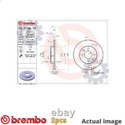 2x New Brake Disc For Renault Nissan Thalia I Lb F8q 630 K9k 706 K7m 746 Brembo