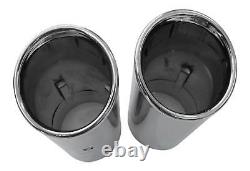 2x Premium Stainless Tail Pipes Exhaust Original Quality 2 13/16-3 1/32in Many
