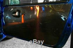 2x RENAULT CLIO SPORT 172 182 MK2 1mm CARBON Door Card Panels Race Track Car
