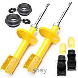 2x SPORT SHOCK ABSORBER GAS PRESSURE FRONT + DOM BEARINGS + DUST CAPS FOR RENAULT CLIO 1