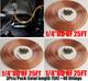 3x 25Ft Coil Roll Iron Plating Copper Brake Line Tubing Kit with48 Fittings 1/4OD