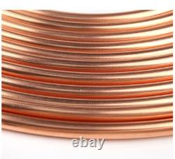 3x 25Ft Coil Roll Iron Plating Copper Brake Line Tubing Kit with48 Fittings 1/4OD