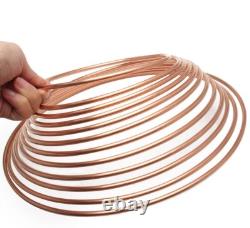 3x 25Ft Coil Roll Iron Plating Copper Brake Line Tubing Kit with48 Fittings 1/4OD