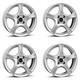 4 Borbet Wheels F 6.5x16 ET45 4x100 SIL for Renault Clio Modus Scénic Mégane Twi