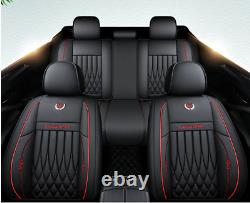 4-Season Universal PU Seat Cushion Car Seat Covers Full Set Interior Accessories