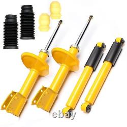 4x Sport Gas Pressure Front Rear Shock Absorbers + Dust Caps Renault Clio 1