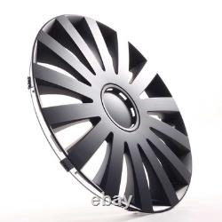 4x Wheel Trims 14 Inch Hub Caps Covers Wind Black schwarz for Citroen Ford Lan 4x Wheel Trims 14 Inch Hub Caps Covers Wind Black schwarz for Citroen Ford Lan