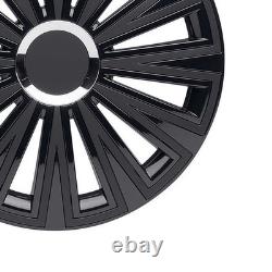 4x Wheel Trims 15 Inch Hub Caps Covers Sunset double black black for Citroen F