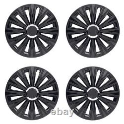 4x Wheel Trims 15 Inch Hub Caps Covers Sunset double black black for Citroen F