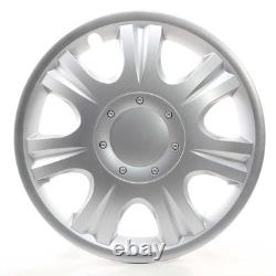 4x Wheel Trims 16 Inch Hub Caps Covers Ibiza silber for Citroen Ford Lancia MI