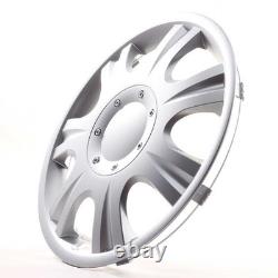 4x Wheel Trims 16 Inch Hub Caps Covers Ibiza silber for Citroen Ford Lancia MI