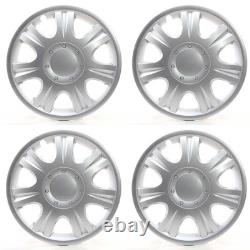 4x Wheel Trims 16 Inch Hub Caps Covers Ibiza silber for Citroen Ford Lancia MI