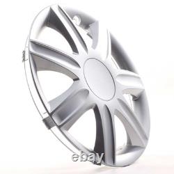 4x Wheel Trims 16 Inch Hub Caps Covers Rubin silber for Citroen Ford Lancia MI