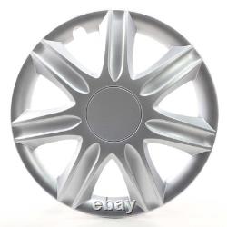 4x Wheel Trims 16 Inch Hub Caps Covers Rubin silber for Citroen Ford Lancia MI