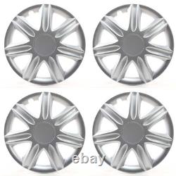 4x Wheel Trims 16 Inch Hub Caps Covers Rubin silber for Citroen Ford Lancia MI